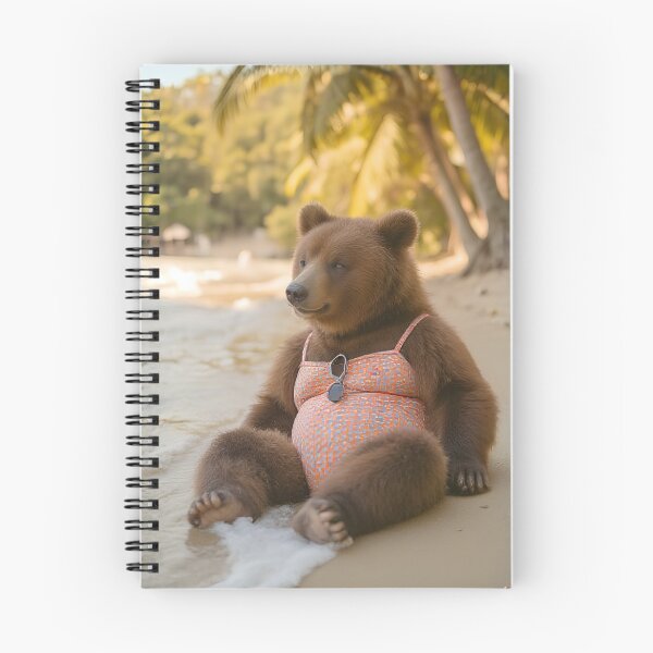 Item preview, Funny Bear in Swimsuit Summer Beach Vacation Animal Illustration designed and sold by mijaczeek.
