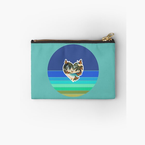 Item preview, Retro Beach and Ocean Stripes with Butterflies and Beachy Heart designed and sold by Beachy.
