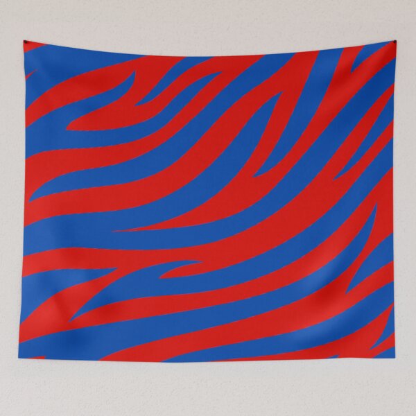 Item preview, Modern Graphic Zebra Print Pattern | Red & Blue designed and sold by Frohyou.