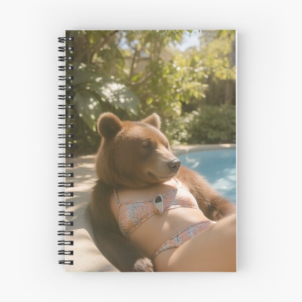 Item preview, Funny Bear in Swimsuit Summer Beach Vacation Animal Illustration designed and sold by mijaczeek.