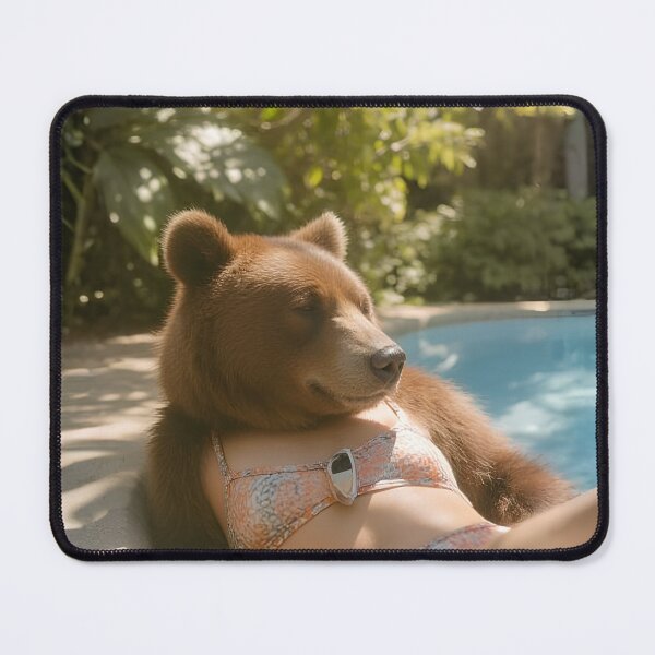 Item preview, Funny Bear in Swimsuit Summer Beach Vacation Animal Illustration designed and sold by mijaczeek.