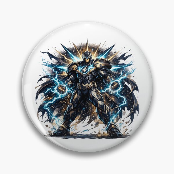 Item preview, Electric Gold Armor Warrior Lightning Energy Hero designed and sold by irfanshikh.