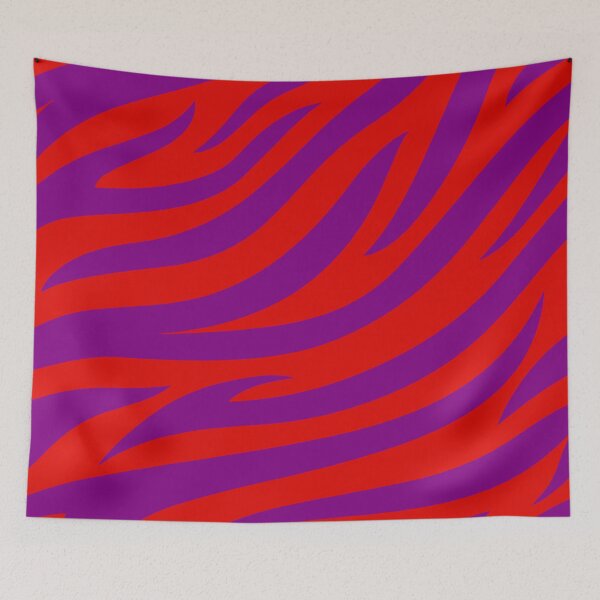 Item preview, Modern Graphic Zebra Print Pattern | Red & Purple designed and sold by Frohyou.