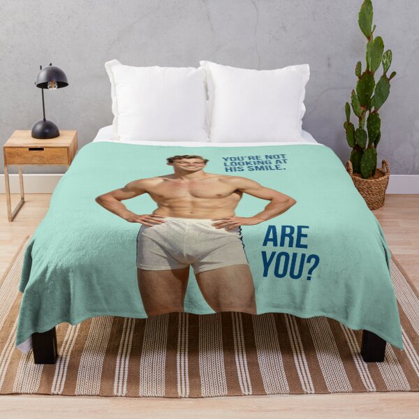 Item preview, Not Looking at His Smile - Cheeky Vintage-Style Muscular Male Pin-Up Art designed and sold by gayishdesign.
