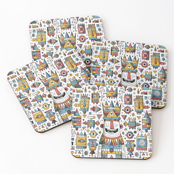 Item preview, Intricate Doodle King Abstract Folk Art Spirit designed and sold by Romgora.