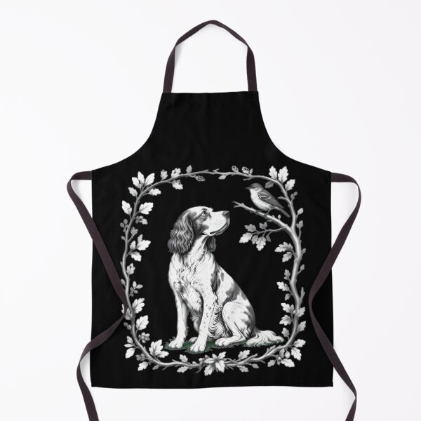 Item preview, Dog And Bird Framed By Leafy Vines designed and sold by Linework Studio.