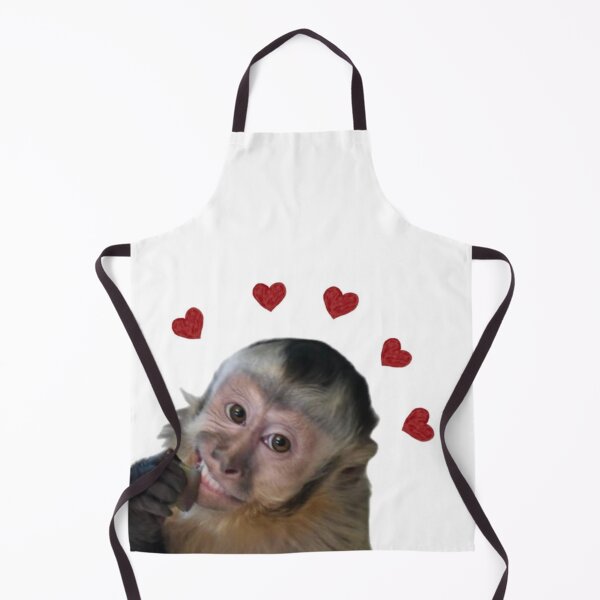Item preview, Cute Smiling Monkey with Red Hearts - Wholesome Meme Sticker designed and sold by cezzarie.