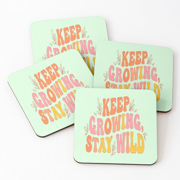 Item preview, Keep Growing Stay Wild Boho Retro Inspirational designed and sold by creativerooney.