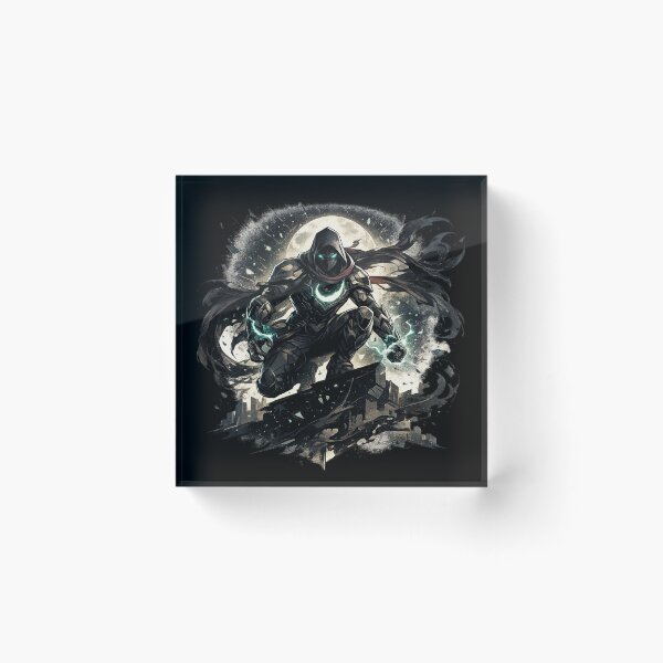 Item preview, Moon Shadow Warrior Dark Hooded Mystic Energy Hero designed and sold by irfanshikh.