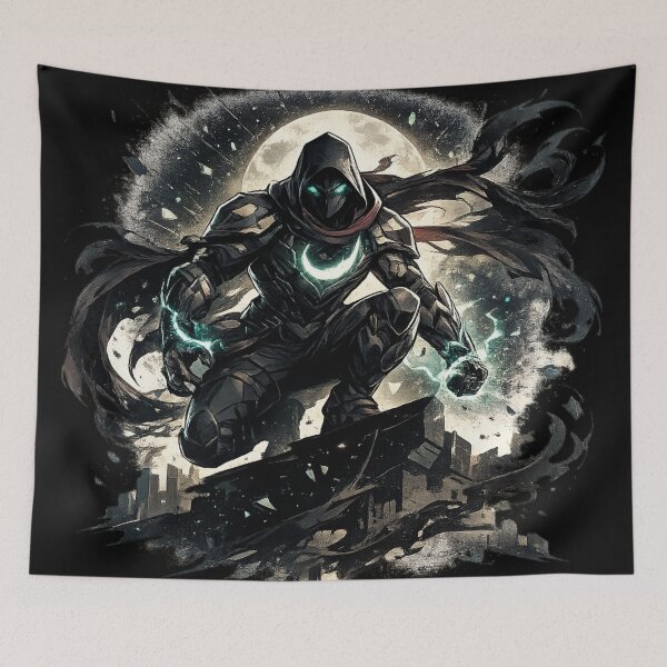 Item preview, Moon Shadow Warrior Dark Hooded Mystic Energy Hero designed and sold by irfanshikh.