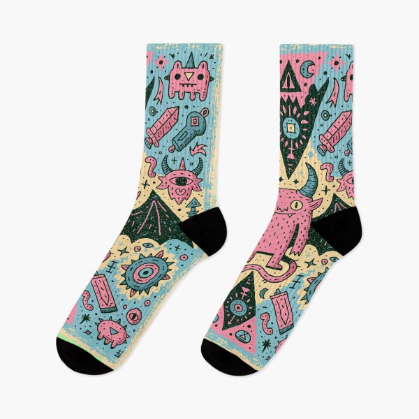Item preview, Playful Pink Demon Mystic Symbols Design designed and sold by Romgora.