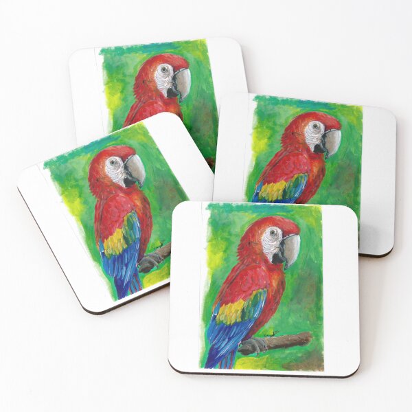 Item preview, Scarlet Macaw designed and sold by Found Familiar Arts.