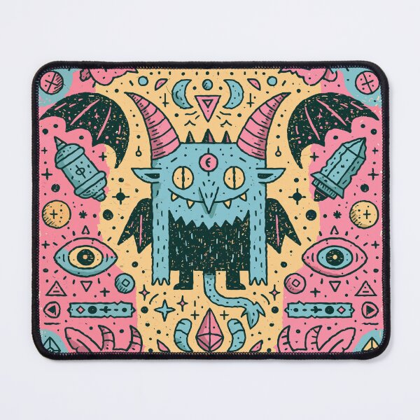 Item preview, Psychedelic Occult Symbols Demon Doodle Art designed and sold by Romgora.