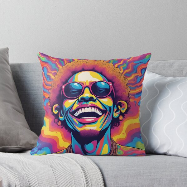 Item preview, Psychedelic Smiling Man Portrait Trippy Vibrant Retro Pop Art Illustration designed and sold by mijaczeek.