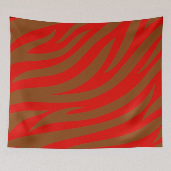 Item preview, Modern Graphic Zebra Print Pattern | Red & Brown designed and sold by Frohyou.