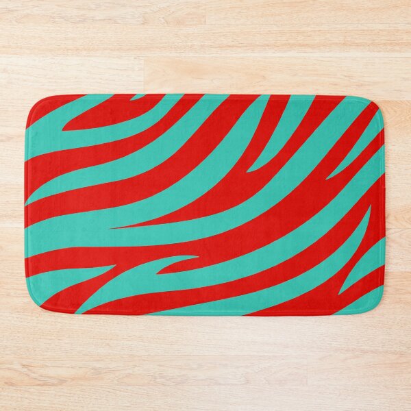 Item preview, Modern Graphic Zebra Print Pattern | Red & Teal designed and sold by Frohyou.