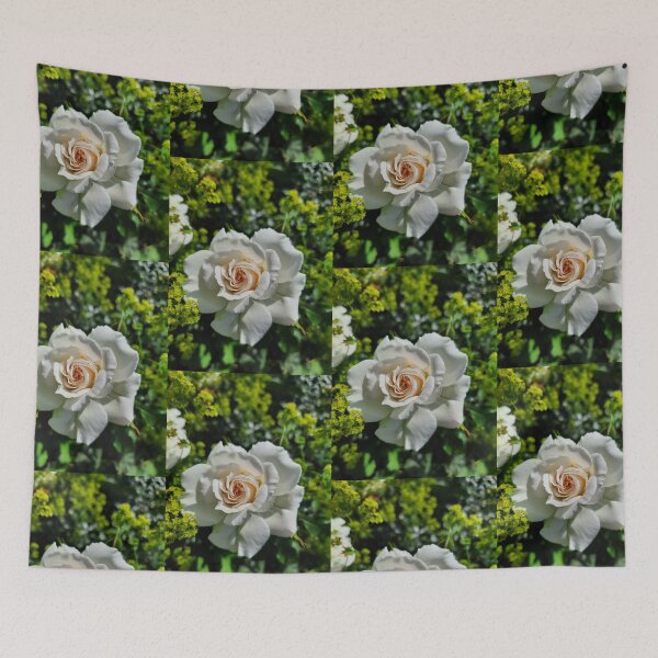Item preview, Cream White Rose Garden Photo designed and sold by FoxPix.