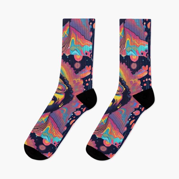 Item preview, Psychedelic Smiling Man Portrait Trippy Vibrant Retro Pop Art Illustration designed and sold by mijaczeek.