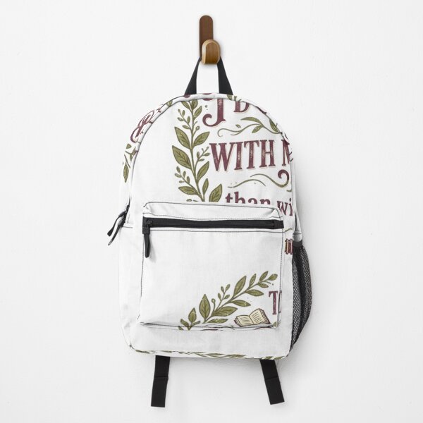 Item preview, Today I'd Rather Be With My Books - Funny Reading Quote Botanical Design designed and sold by MyTeePlace.