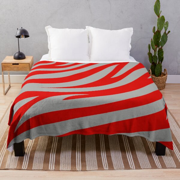 Item preview, Modern Graphic Zebra Print Pattern | Red & Gray designed and sold by Frohyou.