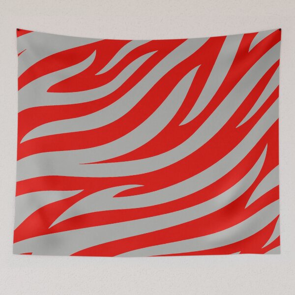 Item preview, Modern Graphic Zebra Print Pattern | Red & Gray designed and sold by Frohyou.