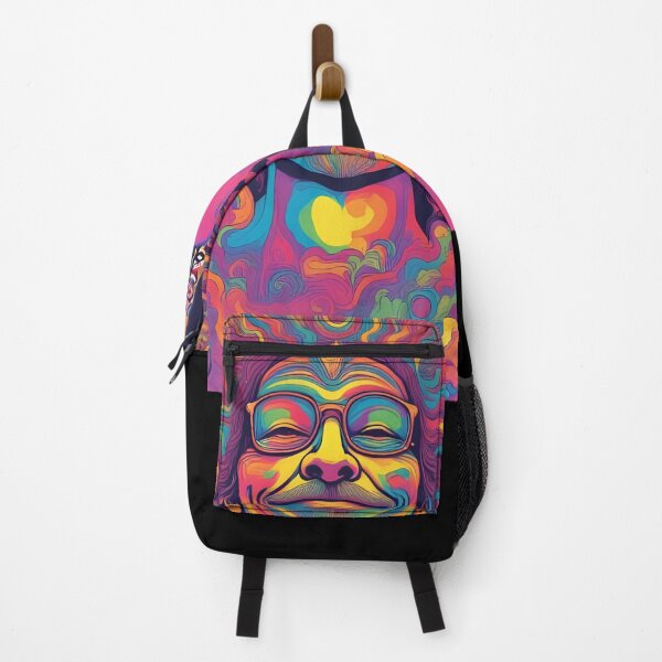 Item preview, Psychedelic Smiling Man Portrait Trippy Vibrant Retro Pop Art Illustration designed and sold by mijaczeek.