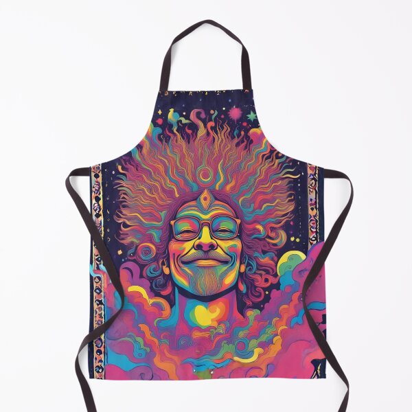 Item preview, Psychedelic Smiling Man Portrait Trippy Vibrant Retro Pop Art Illustration designed and sold by mijaczeek.