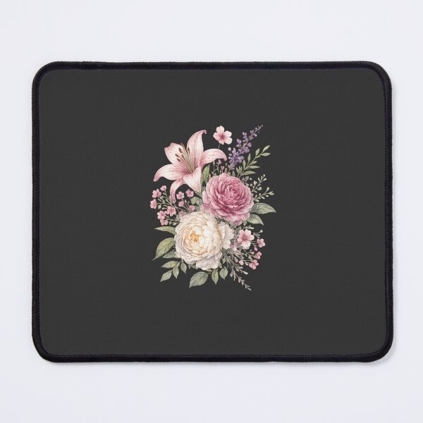 Item preview, Vintage Watercolor Floral Bouquet – Pink Rose & Lily designed and sold by DESPOT07.