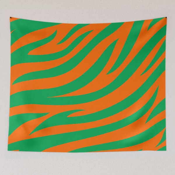Item preview, Modern Graphic Zebra Print Pattern | Orange & Green designed and sold by Frohyou.