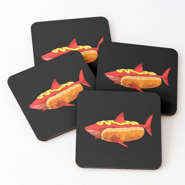 Item preview, Shark Hot Dog - Food Mashup - Mustard designed and sold by a2ungugu.