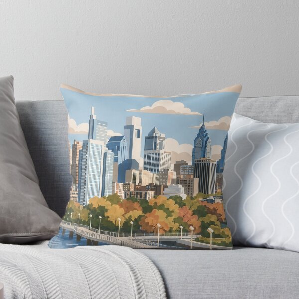 Item preview, Philadelphia Skyline Travel Art | Schuylkill River designed and sold by Hyperfocus Wonders.
