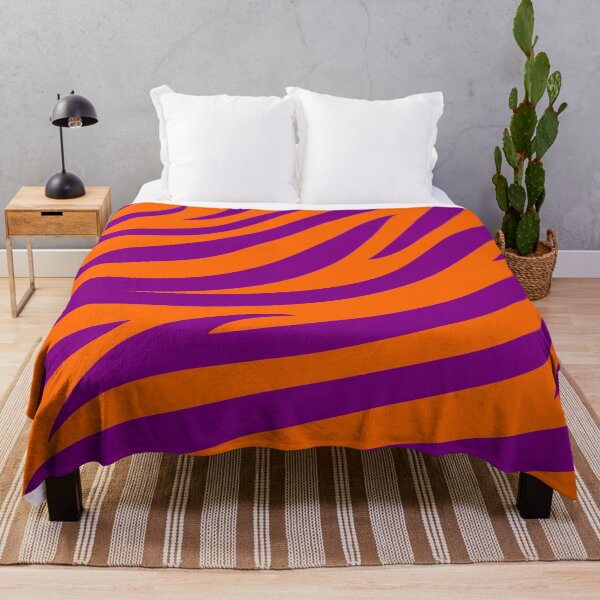 Item preview, Modern Graphic Zebra Print Pattern | Orange & Purple designed and sold by Frohyou.