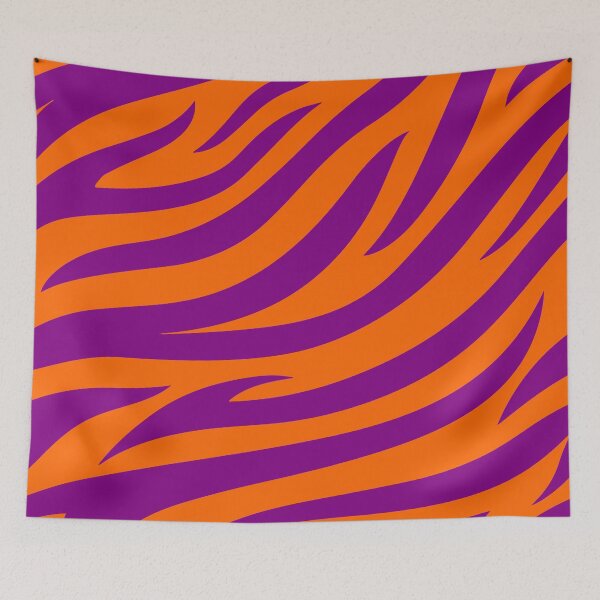 Item preview, Modern Graphic Zebra Print Pattern | Orange & Purple designed and sold by Frohyou.