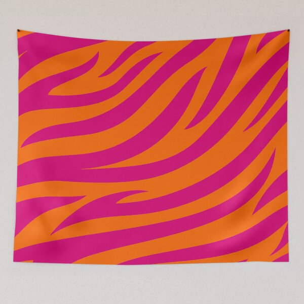 Item preview, Modern Graphic Zebra Print Pattern | Orange & Pink designed and sold by Frohyou.