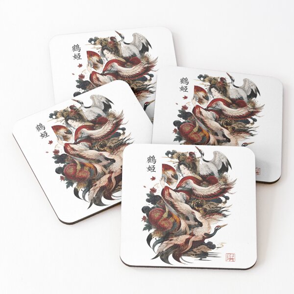 Item preview, Crane Geisha – Japanese Crane Kimono Art designed and sold by kaxymax.