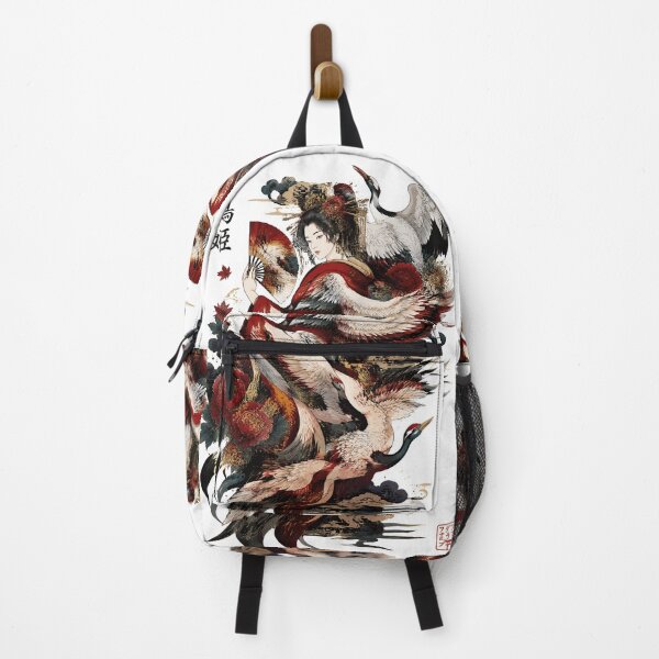 Item preview, Crane Geisha – Japanese Crane Kimono Art designed and sold by kaxymax.