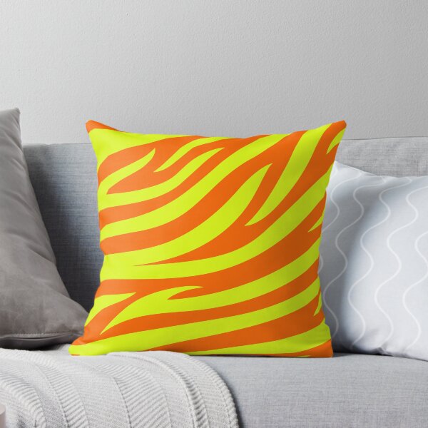 Item preview, Modern Graphic Zebra Print Pattern | Orange & Chartreuse designed and sold by Frohyou.