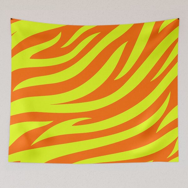 Item preview, Modern Graphic Zebra Print Pattern | Orange & Chartreuse designed and sold by Frohyou.