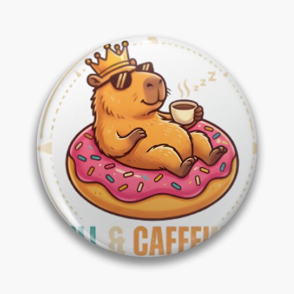 Item preview, Cute Capybara Chilling on Float with Coffee - Funny Animal Summer Vibes designed and sold by maykgg.
