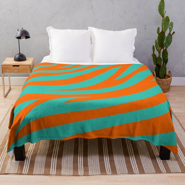 Item preview, Modern Graphic Zebra Print Pattern | Orange & Teal designed and sold by Frohyou.