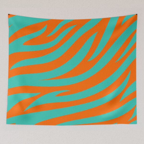 Item preview, Modern Graphic Zebra Print Pattern | Orange & Teal designed and sold by Frohyou.