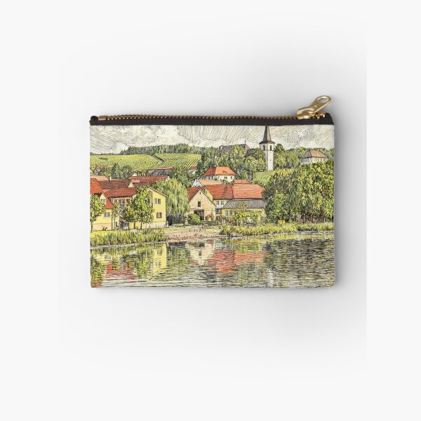 Item preview, Village on the Banks of the River Main designed and sold by sid1802.