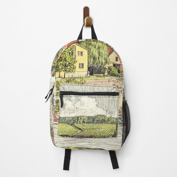 Item preview, Village on the Banks of the River Main designed and sold by sid1802.