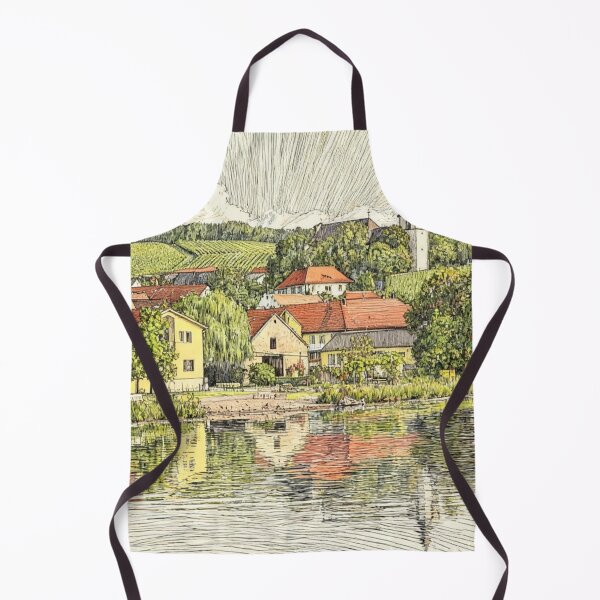Item preview, Village on the Banks of the River Main designed and sold by sid1802.