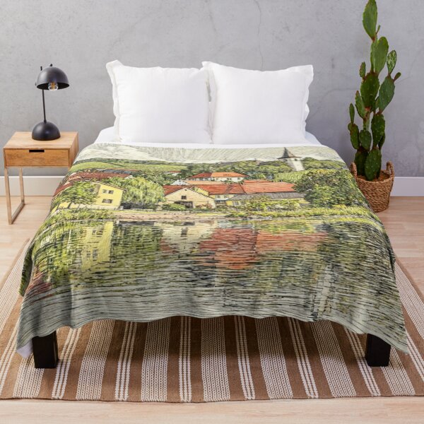 Item preview, Village on the Banks of the River Main designed and sold by sid1802.