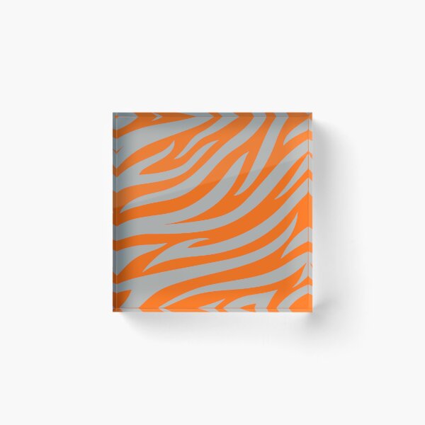 Item preview, Modern Graphic Zebra Print Pattern | Orange & Gray designed and sold by Frohyou.