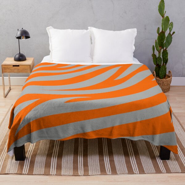 Item preview, Modern Graphic Zebra Print Pattern | Orange & Gray designed and sold by Frohyou.