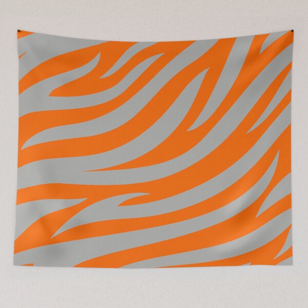 Item preview, Modern Graphic Zebra Print Pattern | Orange & Gray designed and sold by Frohyou.