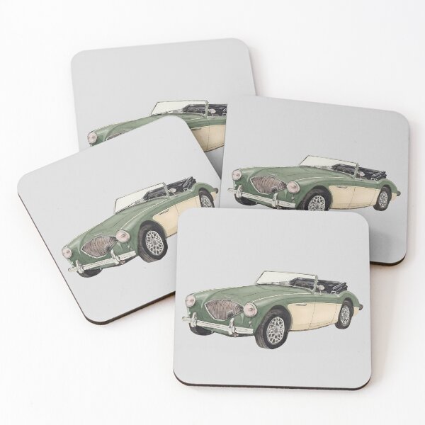 Item preview, Austin Healey green watercolor designed and sold by SuperMama1973.
