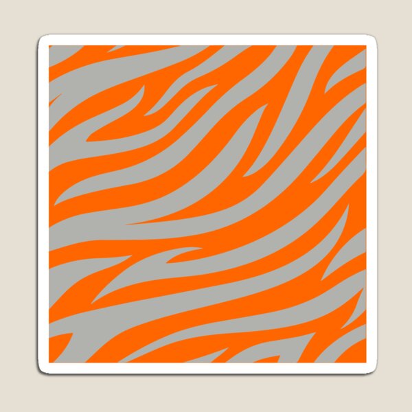 Item preview, Modern Graphic Zebra Print Pattern | Orange & Gray designed and sold by Frohyou.